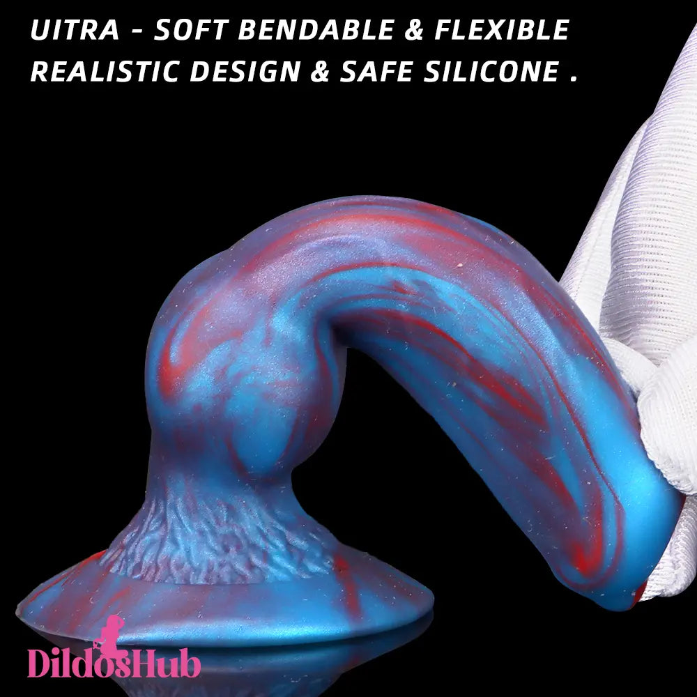 3.81in Mini Soft Silicone Lifelike Animal Dog Knotted Dildo For Beginners - Dildos Hub