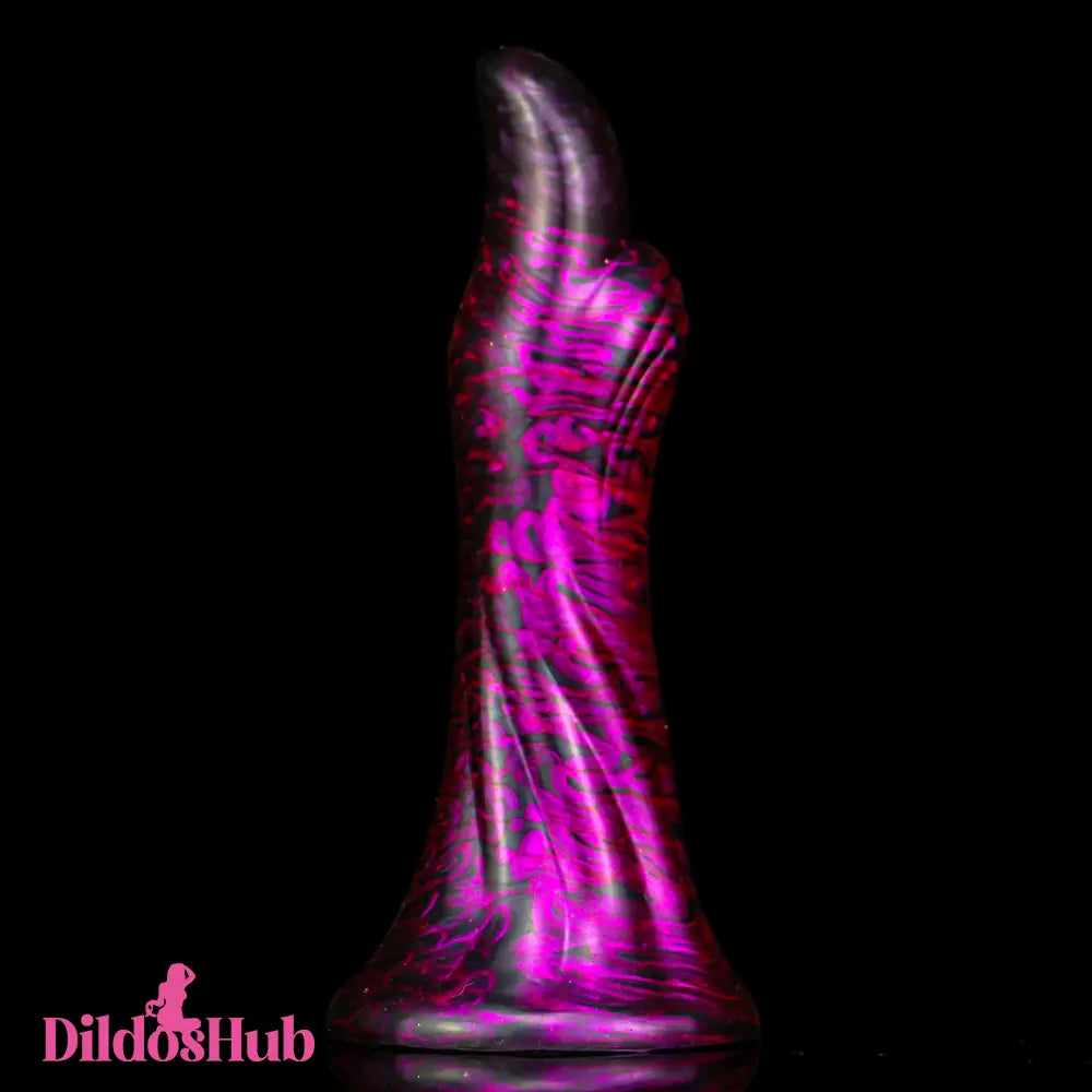 4.56in Soft Silicone Fantasy Finger Dildo With Sucker Hands-Free Play - Dildos Hub