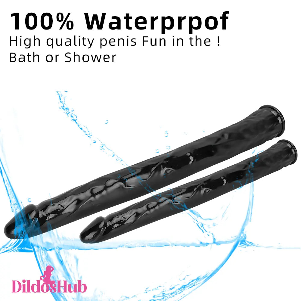 18.11in 22.83in Big Long Black Dildo Huge Penis BDSM Love Orgasm - Dildos Hub