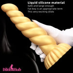 5.51in 7.87in 10.23in Gold Silicone Soft Fantasy Dildo For Clit Masturbator - Dildos Hub