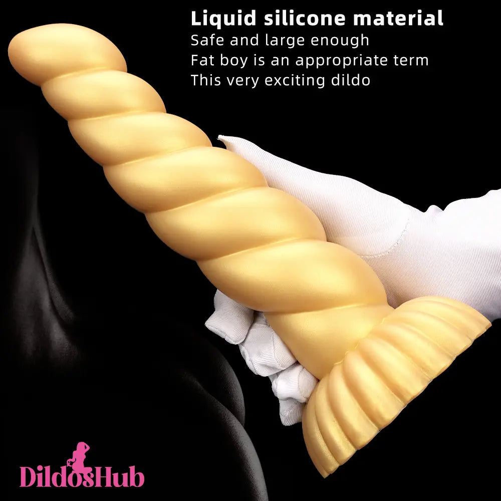 5.51in 7.87in 10.23in Gold Silicone Soft Fantasy Dildo For Clit Masturbator - Dildos Hub