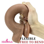 8.66in Silicone Big Soft Uncut Dildo For Vagina Anal Clitoris Stimulator - Dildos Hub