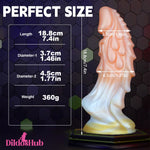 7.4in Soft Silicone Fantasy Dragon Spiked Dildo Female Male Masturbator - Dildos Hub