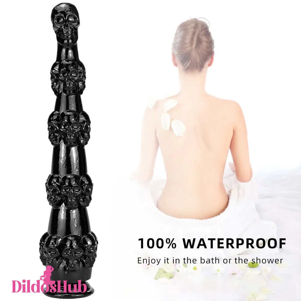 14.56in Big Long Skull Fantasy Dildo For Vagina Clitoris Stimulator - Dildos Hub