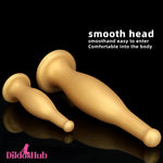 6.7in 11.41in Gold Beer Bottle Silicone Soft Big Anal Vaginal Butt Plug Dildo - Dildos Hub