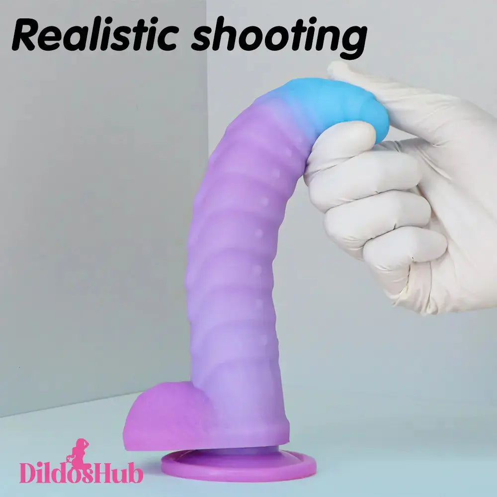8.15in 9.06in Mixed Color Silicone Gradient Big Soft Odd Dildo For Men Toy Dildos Hub