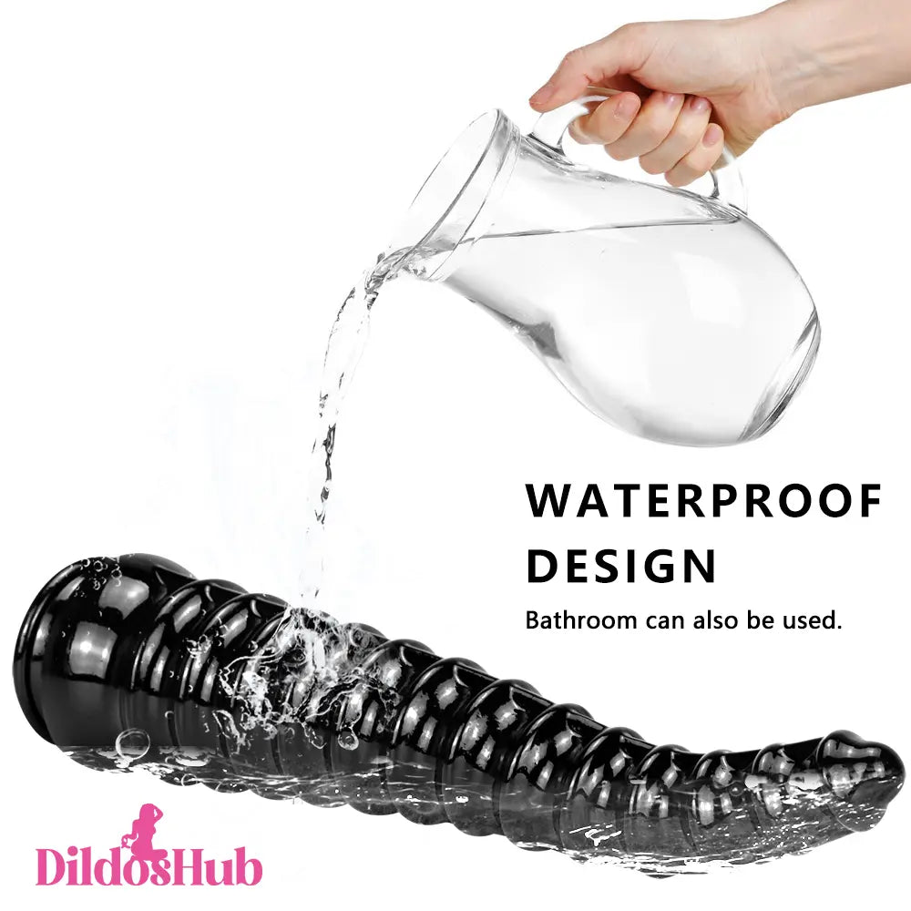 13in Big Long Black Fantasy Dildo For Prostate Massager Sex Toy - Dildos Hub