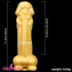 11.8in Liquid Huge Soft Silicone Fantasy Thick Gold Anal Female Dildo Dildos Hub