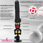 7.87in Cat Warming Thrusting Vibrating Remote Dildo Fucking Machine Dildos Hub