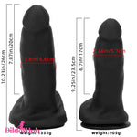 9.25in 10.23in Soft Liquid Silicone Huge Real Dildo Prostate Massager Dildos Hub