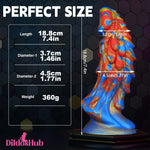 7.4in Soft Silicone Fantasy Dragon Spiked Dildo Female Male Masturbator - Dildos Hub