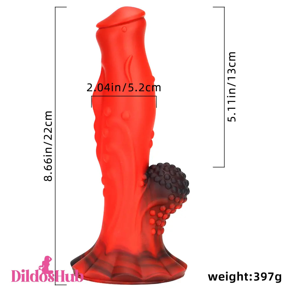 8.66in Kangaroo Animal Silicone Odd Soft Big Dildo For G-Spot Intense - Dildos Hub