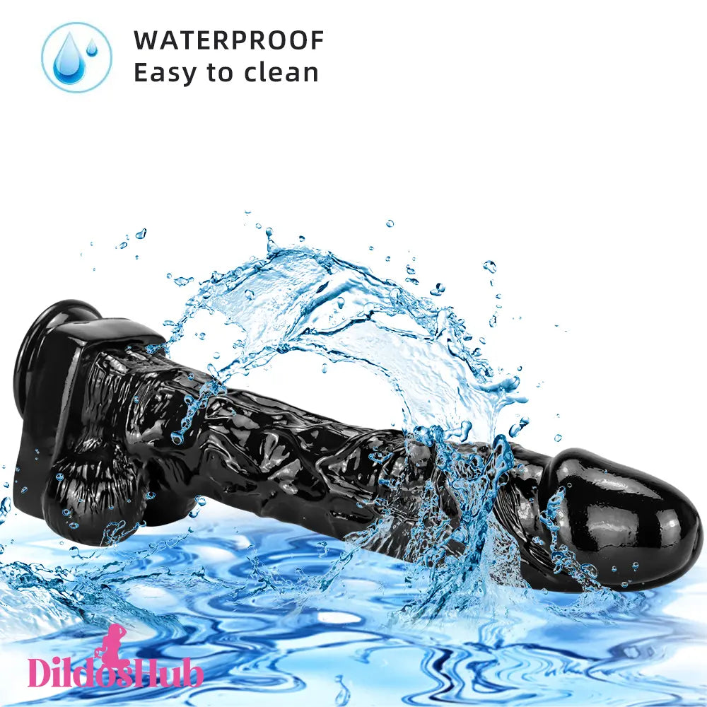 15in Big Long Black Real Feeling Dildo For Vagina Clitoris Stimulator - Dildos Hub