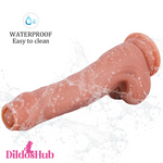 8.27in Soft Uncut Dildo Suction Cup Masturbation Skin Feeling Sex Toy - Dildos Hub