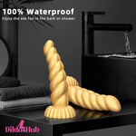 5.51in 7.87in 10.23in Gold Silicone Soft Fantasy Dildo For Clit Masturbator - Dildos Hub