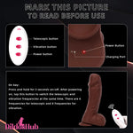 8.85in Intelligent Heating Thrusting Vibrating Automatic Remote Anal Dildo Dildos Hub