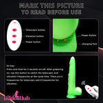 9.84in Big Smart Heating Thrusting Vibrating Remote Automatic Anal Dildo Dildos Hub
