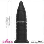 14.37in Odd Long Big Silicone Soft Black Dildo Butt Plug For Love Orgasm Dildos Hub