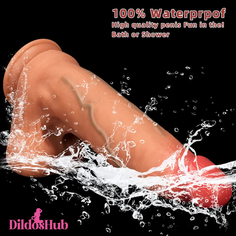 9.25in 10.03in 13in Soft Silicone Big Lifelike Dual Density Dildo Anal Toy - Dildos Hub