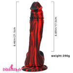 8.46in Premium Silicone Soft Mixed Color Dildo For Anal Clitoris Stimulator - Dildos Hub