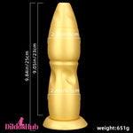 9.84in Gold Soft Liquid Big Silicone Butt Plug Dildo For Prostate Massager Dildos Hub