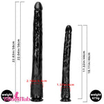 18.11in 22.83in Big Long Black Dildo Huge Penis BDSM Love Orgasm - Dildos Hub