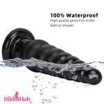 10.63in Realistic Big Silicone Black Dildo Butt Plug For G-spot Simulation Dildos Hub
