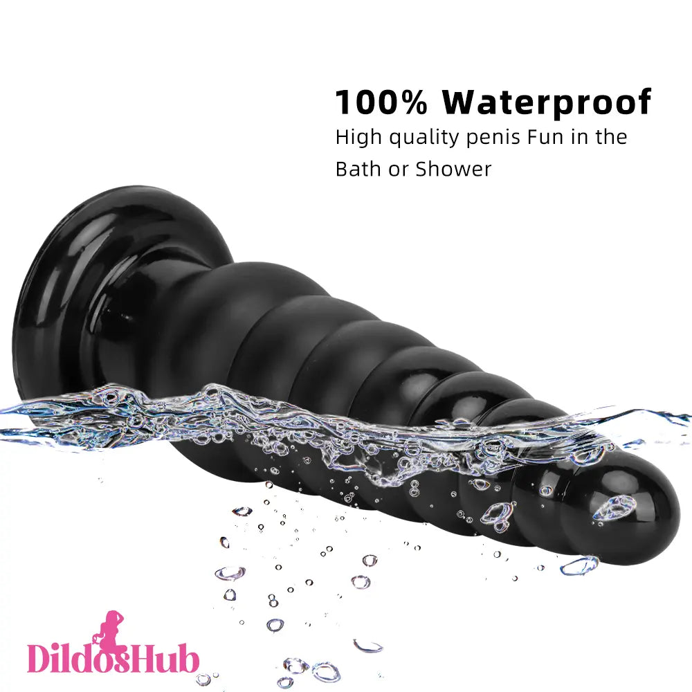 10.63in Realistic Big Silicone Black Dildo Butt Plug For G-spot Simulation Dildos Hub