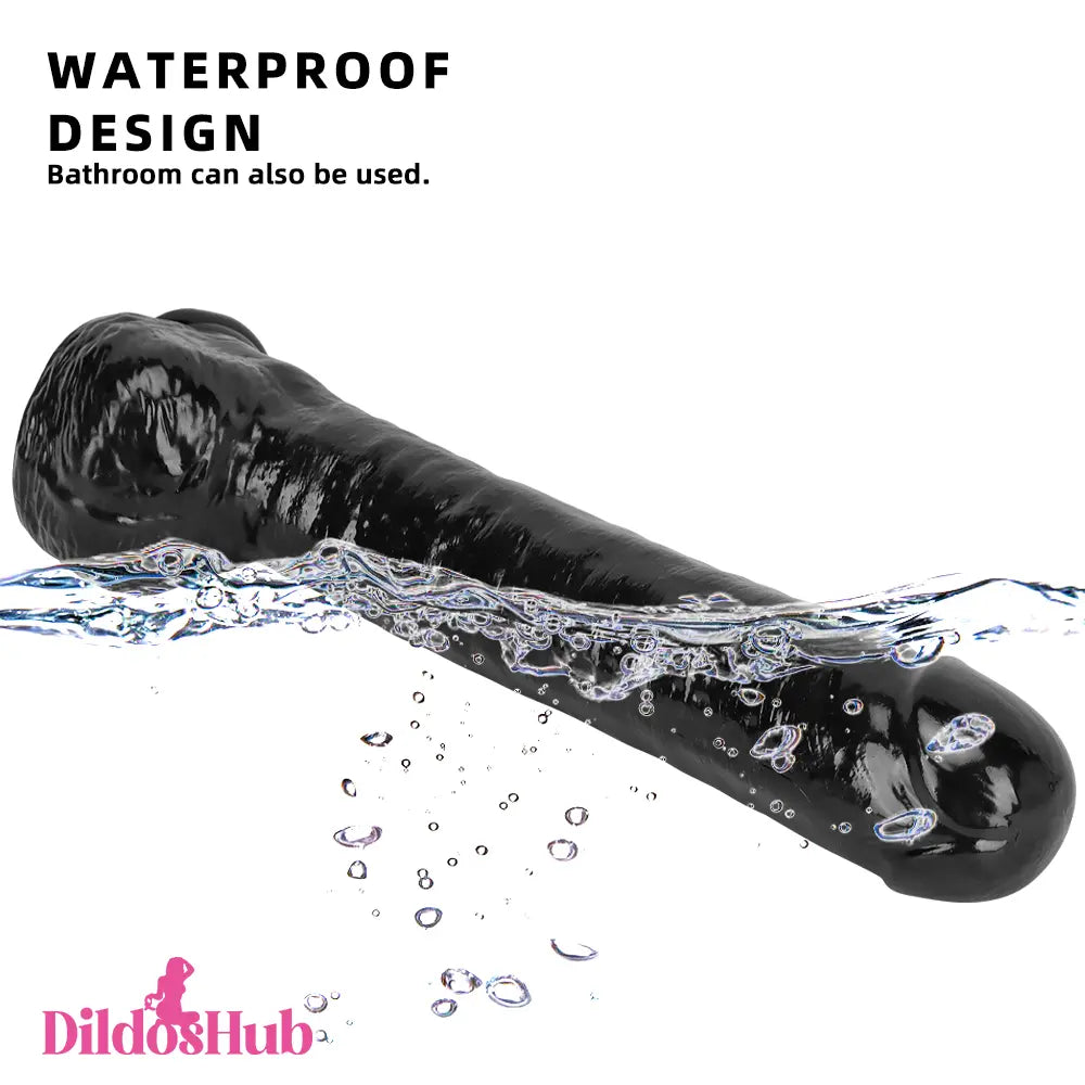 15.74in Extra Big Long Black Dildo Real BDSM Sex Toy For Women Love - Dildos Hub