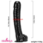 15.74in Extra Big Long Black Dildo Real BDSM Sex Toy For Women Love - Dildos Hub