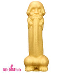 11.8in Liquid Huge Soft Silicone Fantasy Thick Gold Anal Female Dildo Dildos Hub