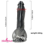 9.05in Premium Large Silicone Soft Mixed Color Dildo For Clitoris Stimulator - Dildos Hub