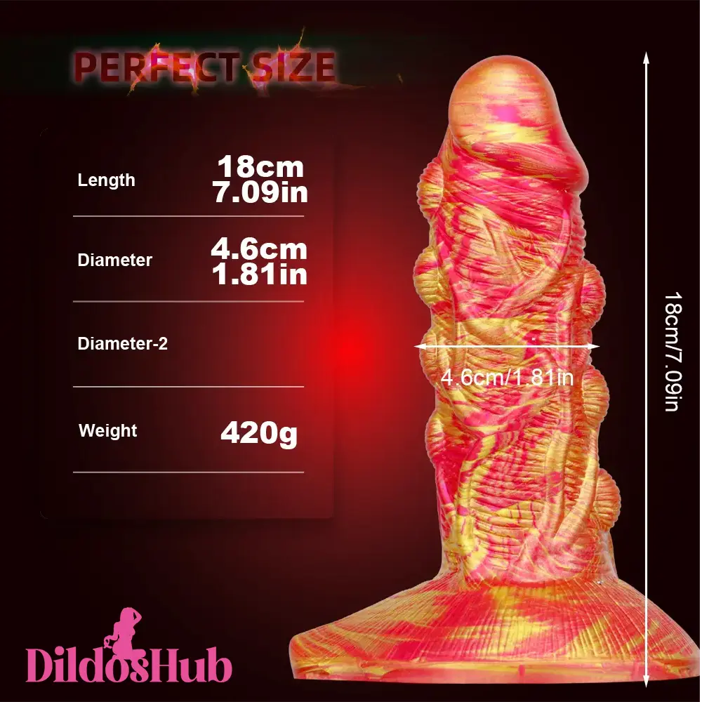 7.09in Soft Silicone Spiked Dildo With Suction Cup For Anal Sex Toy - Dildos Hub