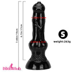 7.48in 14.17in 15.35in Big Black Thick Dog Cock Odd Animal Real Dildo - Dildos Hub