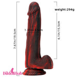 7.67in Premium Silicone Soft Mixed Color Dildo For Clitoris Stimulator - Dildos Hub