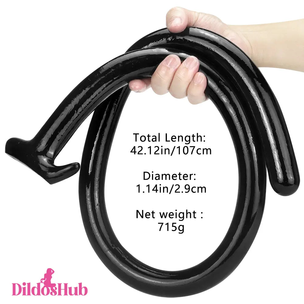 42.12in Big Super Long Black Real Feeling Dildo For Vagina Clitoris Sex - Dildos Hub
