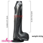 8.46in Large Uncut Silicone Soft Mixed Color Dildo For Women Anal Sex Toy - Dildos Hub