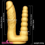 8.07in Silicone Big Soft Dildo Double Heads Dildo Butt Plug For G-spot Sex Dildos Hub