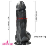 8.07in Top Quality Silicone Soft Mixed Color Dildo For Orgasm Anal Sex Toy - Dildos Hub