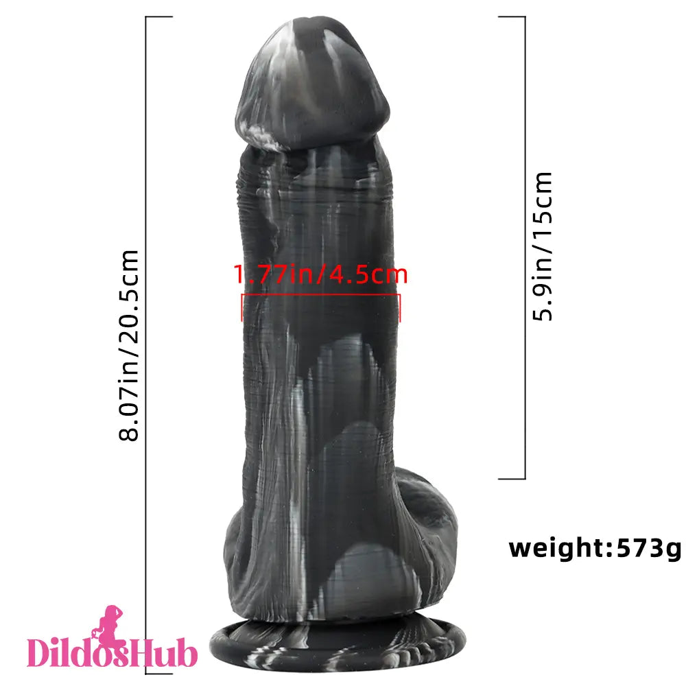 8.07in Top Quality Silicone Soft Mixed Color Dildo For Orgasm Anal Sex Toy - Dildos Hub