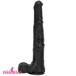 14.76in Extra Long Huge Black Soft Liquid Silicone Horse Real Sex Dildo Dildos Hub