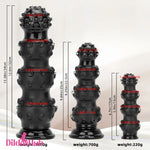 6.7in 9.84in 13.38in Super Black Animal Octopus Thick Adult Butt Plug Dildo Dildos Hub