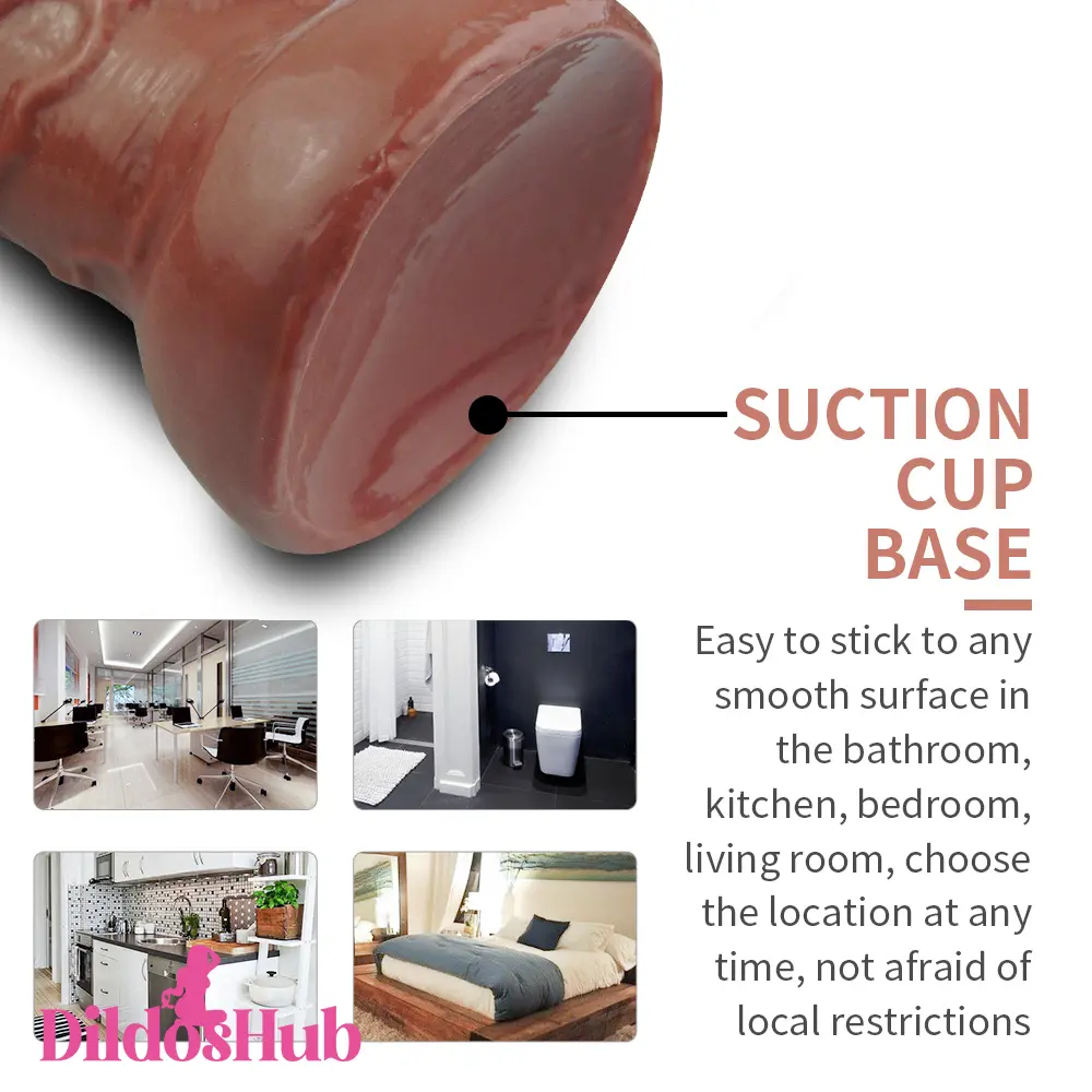 12.3in Lifelike Thick Strong PVC Big Dildo With Powerful Sucker Dildos Hub