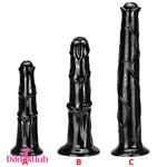 10.23in 12.6in 16.92in Big Long Black Real Feeling Horse Cock Animal Dildo - Dildos Hub