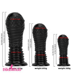 6.1in 8.46in 10.43in Fantasy Black Large Dildo Butt Plug For Fisting G-spot Dildos Hub