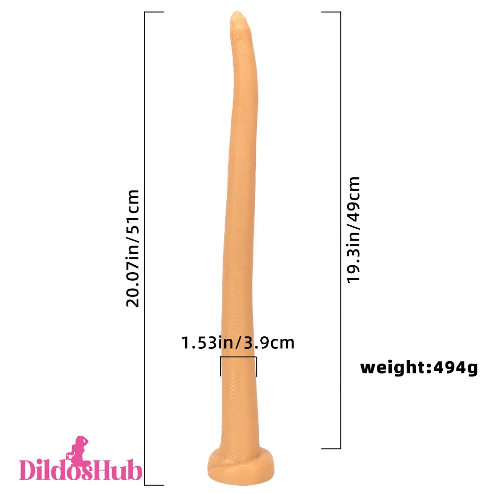 20.07in Long Huge Colorful Snake Dildo For Anal Sex Vaginal Masturbator - Dildos Hub