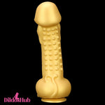 11.8in Liquid Huge Soft Silicone Fantasy Thick Gold Anal Female Dildo Dildos Hub