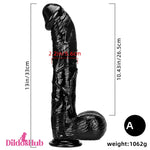 10.23in 13in Big Black Long Real Feeling Dildo For Female Masturbator - Dildos Hub