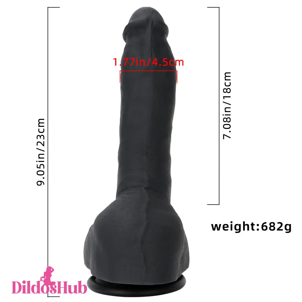 9.05in Premium Large Silicone Soft Mixed Color Dildo For Clitoris Stimulator - Dildos Hub