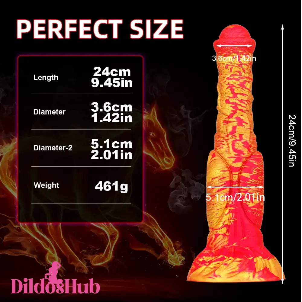 9.45in Soft Silicone Horse Cock Big Dildo For Anal Vaginal Love Sex - Dildos Hub